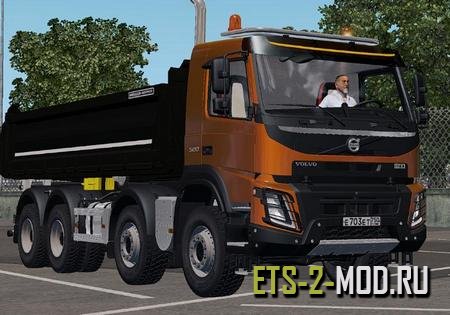 Mod Грузовик Volvo FMX для Euro Truck Simulator 2 v1.32