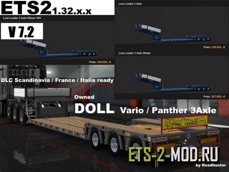 Mod Doll 3 Axle Owned Trailer для Euro Truck Simulator 2