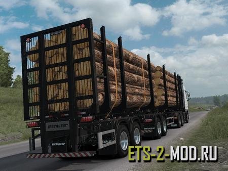 Mod Прицеп Metalesp Bi-Train Wood для Euro Truck Simulator 2