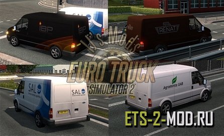 Mod SCS Stock Company Painted AI Vans (Baltics) для Ets 2