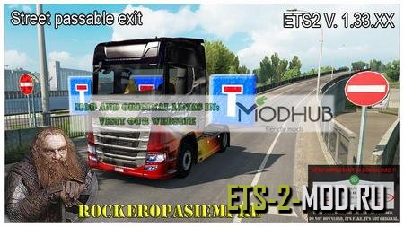 Mod Знак Тупик для дорог Euro Truck Simulator 2 v1.33