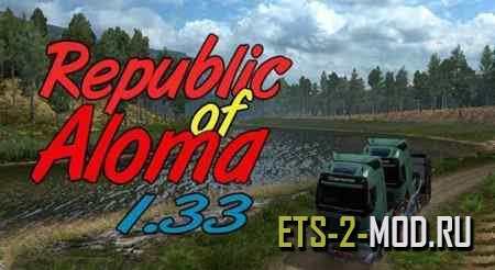 Mod Карта Republic Aloma для Euro Truck Simulator 2 v1.33