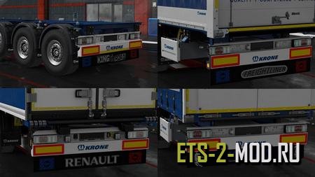 Mod Брызговики на прицеп Krone для ETS 2