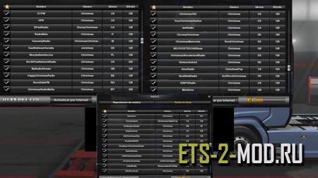 Mod Christmas Radio Stations для Euro Truck Simulator 2