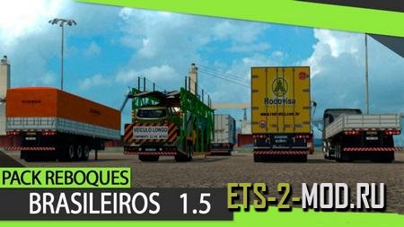 Mod Pack Reboques Brasileiros для Euro Truck Simulator 2 v1.33