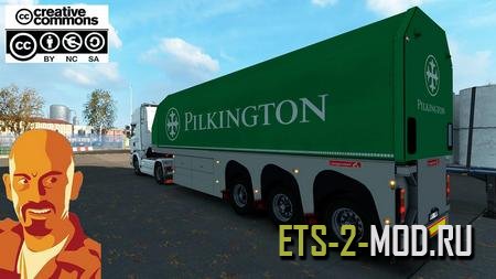 Mod Прицеп Glass Reworked для Euro Truck Simulator 2 v1.33