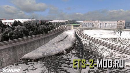 Mod New Weather Winter v1.2 для Euro Truck Simulator 2