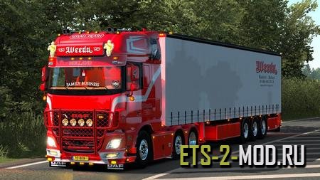 Mod DAF XF 106 Weeda + Прицеп для Euro Truck Simulator 2