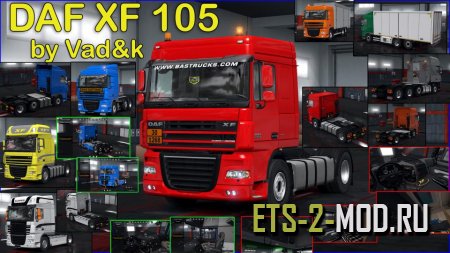 Мод грузовик DAF XF 105 для Euro Truck Simulator 2 1.34