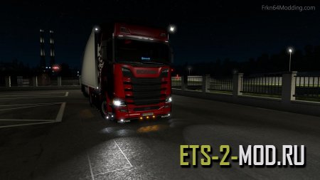 Мод Realistic Vehicle Lights для Euro Truck Simulator 2 1.33-1.34