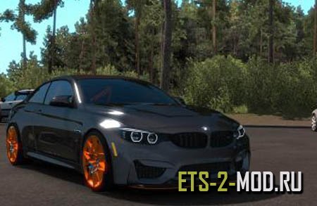 Мод BMW M4 GTS Coupe 2016 версия 1.0 для Euro Truck Simulator 2