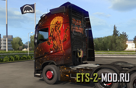 Мод Volvo FH 2012 Eddie (Iron Maiden) Skin для Euro Truck Simulator 2