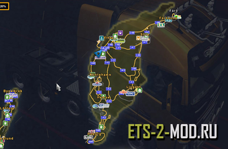 Мод SWEDISH ISLANDS MAP V1.10 для Euro Truck Simulator 2